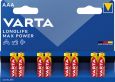 1 - VARTA Longlife MAX Power alkalická AAA 4703 BL8 , 8kusů  