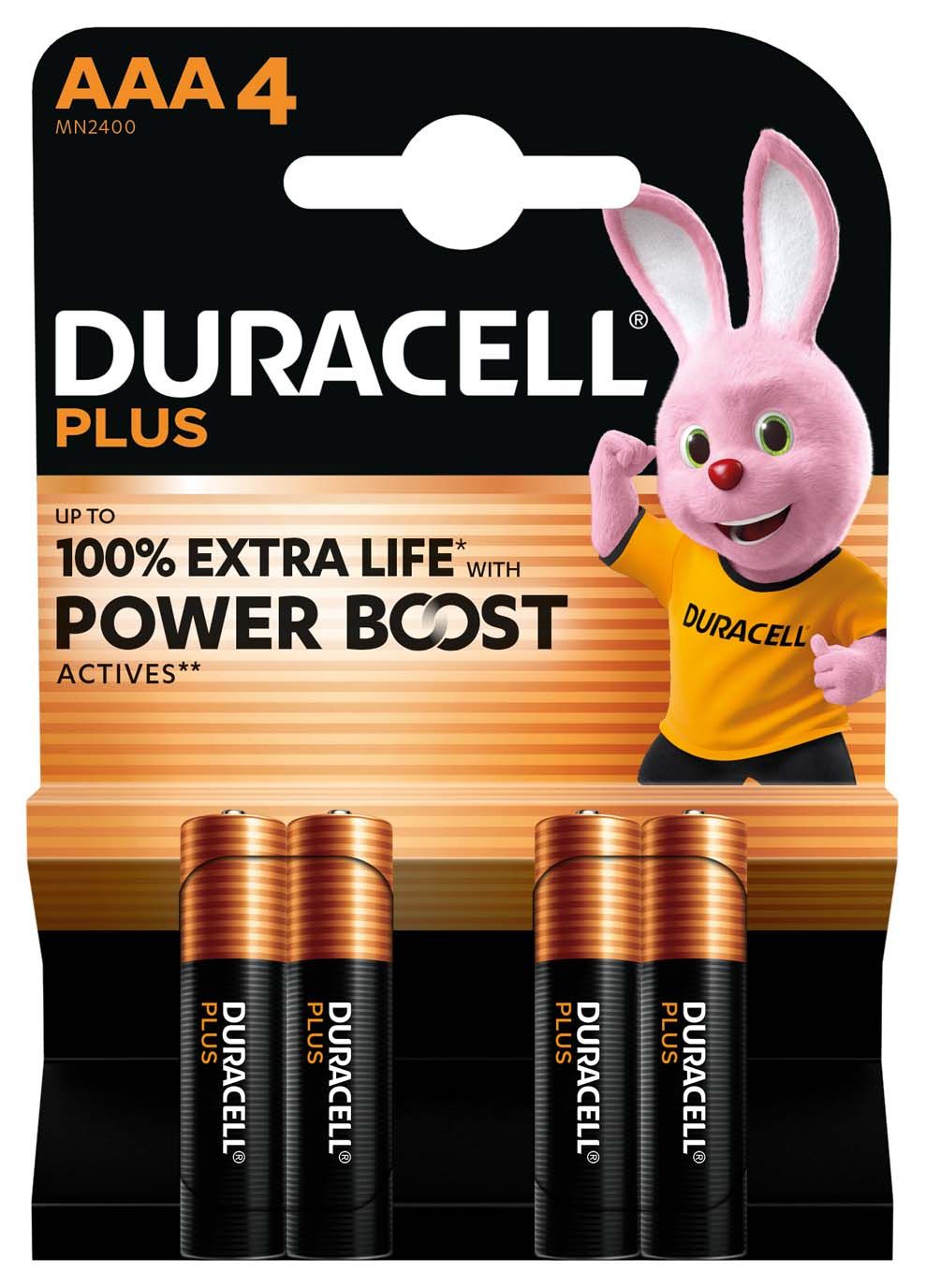 baterie Duracell PLUS Power Boost LR03 AAA BL4 - 4kusy 