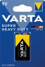 1 - baterie VARTA 2022 Super heavy duty 9V blok R22 blister 