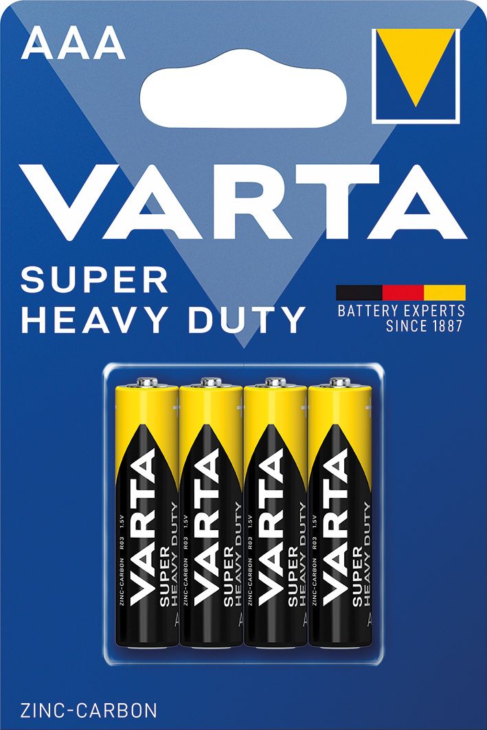 baterie VARTA 2003 Super heavy duty AAA mikrotužka R03 blister/4 ks 