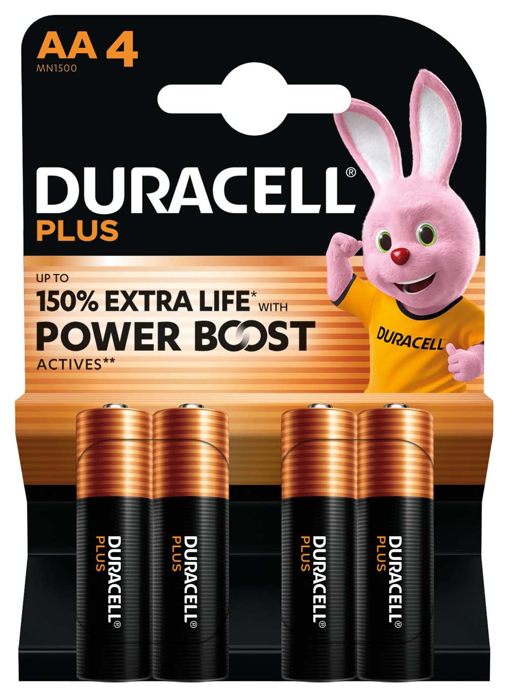 baterie Duracell PLUS Power Boost LR06 AA tužka BL 4kusy   baterie Duracell PLUS Power Boost LR06 AA tužka BL 4kusy